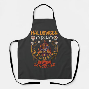 Halloween Ist Lifestyle Abgesagt Schloss Schädel P Schürze