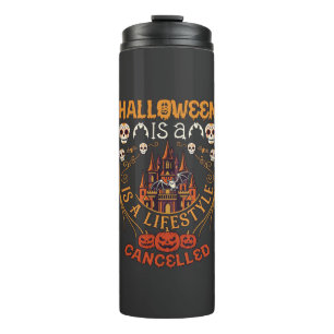 Halloween Ist Lifestyle Abgesagt Schloss Schädel P Thermosbecher