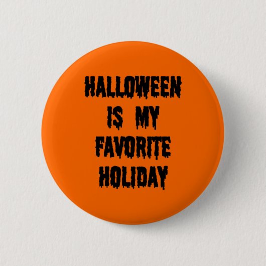 Halloween ist mein Lieblings-Button Button (Vorderseite)