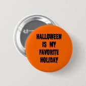 Halloween ist mein Lieblings-Button Button (Vorne & Hinten)