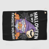 Halloween ist mein Lieblings-Urlaub Kürbis Candy C Golfhandtuch (Horizontal)