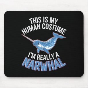 Halloween ist mein menschliches Kostüm, ich bin wi Mousepad