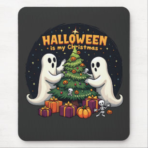 Halloween ist mein Weihnachtsgeister Weihnachten Mousepad