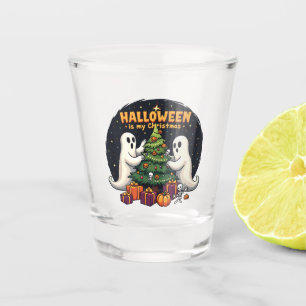 Halloween ist mein Weihnachtsgeister Weihnachten Schnapsglas
