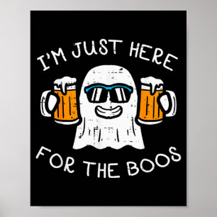 Halloween ist nur hier für Buh-Geist Lustiges Kost Poster