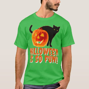Halloween ist so lustig Black Cat JackOLantern Ora T-Shirt