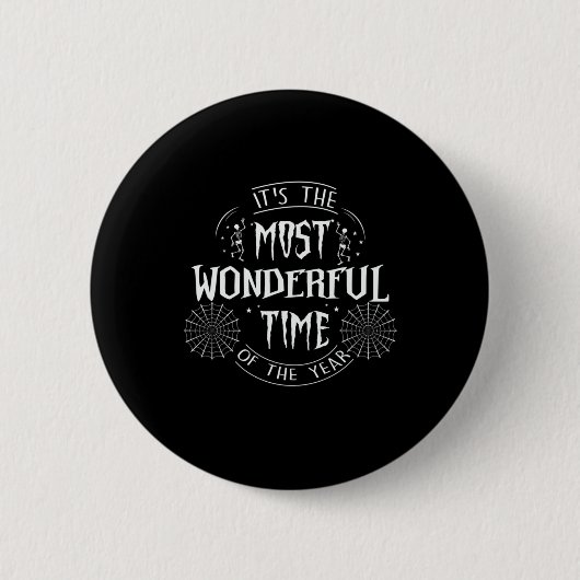Halloween It is The Most Wonderful Time Birthday Button (Vorderseite)