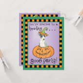 Halloween Italian Greyhound Karte (Vorderseite/Rückseite Beispiel)