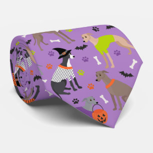 Halloween Italian Greyhound Krawatte