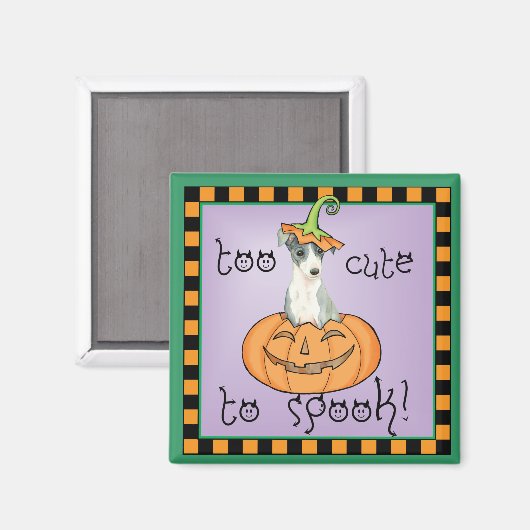 Halloween Italian Greyhound Magnet (Vorderseite/Rückseite)