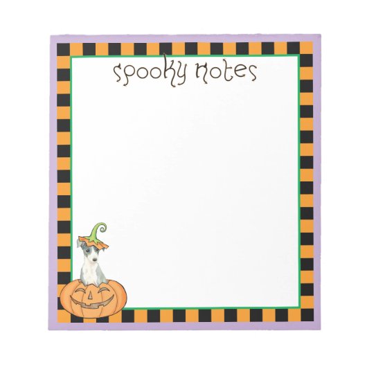 Halloween Italian Greyhound Notizblock (Vorderseite)
