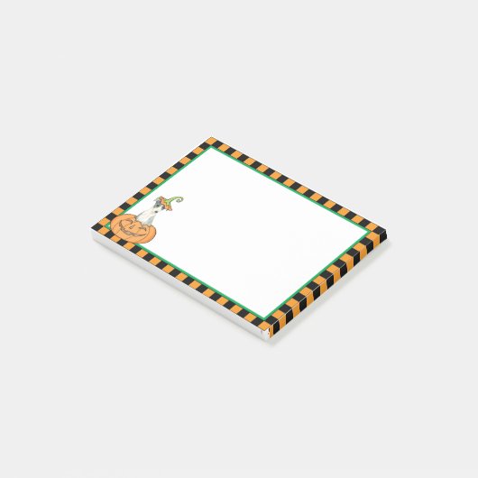 Halloween Italian Greyhound Post-it Klebezettel (angewinkelt)