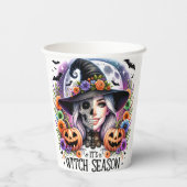 Halloween "It's Hexensaison" Pappbecher (Rückseite)