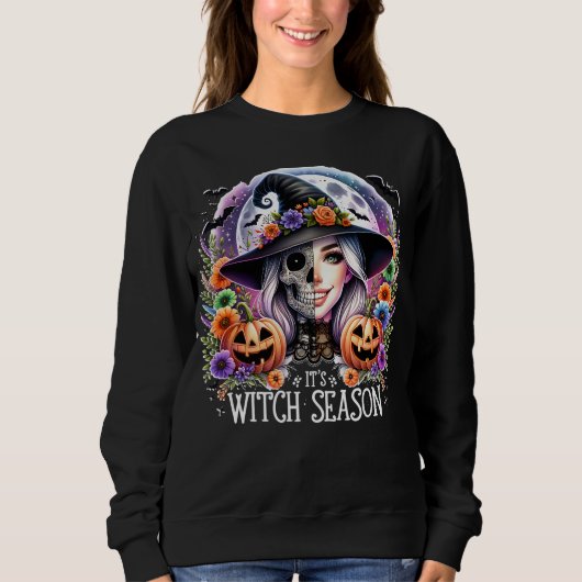 Halloween-"It's Hexensaison" - Sweatshirt Dark (Vorderseite)