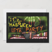 Halloween 'It'z Halloween Lass'z Party' Einladung (Vorderseite)