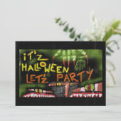 Halloween 'It'z Halloween Lass'z Party' Einladung (Stehend Vorderseite)