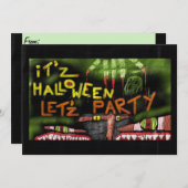 Halloween 'It'z Halloween Lass'z Party' Einladung (Vorne/Hinten)