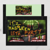 Halloween 'It'z Halloween Lass'z Party' Einladung (Vorne/Hinten)