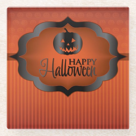 Halloween-Jack Glasuntersetzer (Vorderseite)
