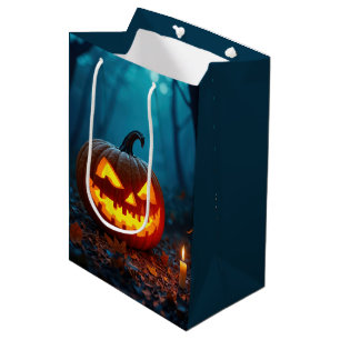 Halloween-Jack in Holz Mittlere Geschenktüte