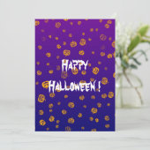 Halloween Jack Kürbisse Flachkarte (Stehend Vorderseite)