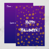 Halloween Jack Kürbisse Flachkarte (Vorne/Hinten)