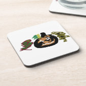 Halloween-Jack "Laternenkaffee" Getränkeuntersetzer (Linke Seite)