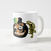 Halloween-Jack "Laternenkaffee" Jumbo-Tasse (Vorderseite Rechts)