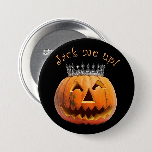Halloween "Jack Me Up" Button (Vorne & Hinten)