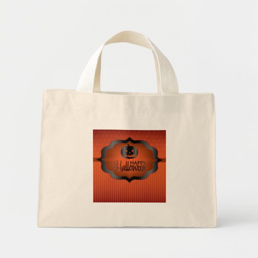 Halloween-Jack Mini Stoffbeutel (Vorne)