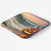 Halloween Jack-o-Lantern an der Küste Pappteller (Gewinkelt)