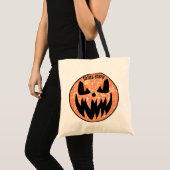 Halloween Jack o' Lantern Black Orange Tragetasche (Vorderseite (Produkt))