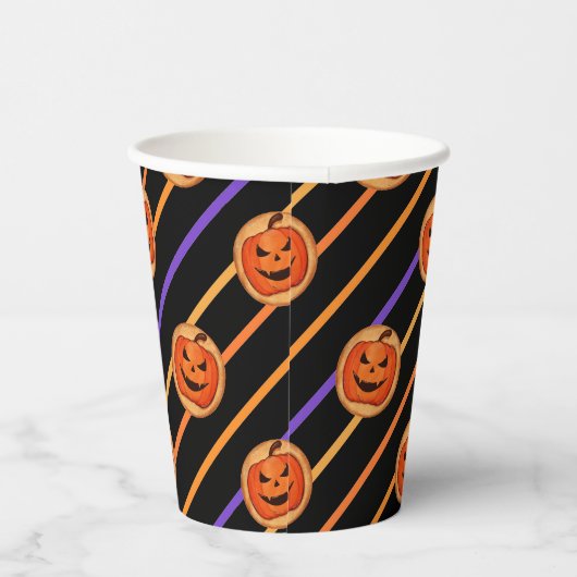 Halloween Jack-O-Lantern Black Pappbecher (Rechts)
