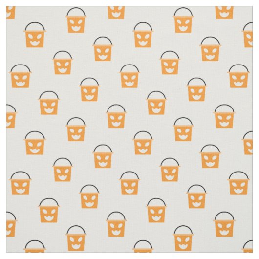 Halloween Jack-O-Lantern Candy Bucket Pattern Stoff (Muster)
