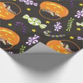 Halloween Jack o' Lantern Candy Geschenkpapier (Ecke)