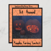 Halloween Jack-O-Lantern - Einladung (Vorne/Hinten)