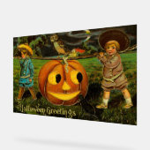 Halloween Jack-o-Lantern Ernteabend von Kindern Acrylschild (Winkel)