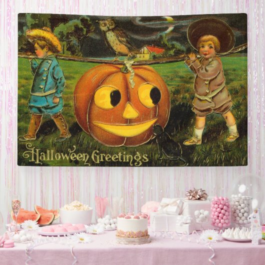 Halloween Jack-o-Lantern Ernteabend von Kindern Banner (Party)