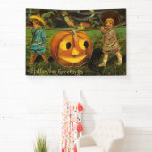 Halloween Jack-o-Lantern Ernteabend von Kindern Banner (InSitu)