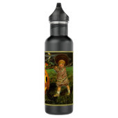 Halloween Jack-o-Lantern Ernteabend von Kindern Edelstahlflasche (Rechts)