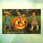 Halloween Jack-o-Lantern Ernteabend von Kindern Fensteraufkleber (Blatt 3)