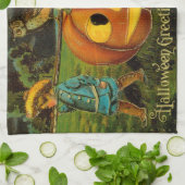 Halloween Jack-o-Lantern Ernteabend von Kindern Geschirrtuch (Gefaltet)