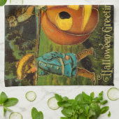 Halloween Jack-o-Lantern Ernteabend von Kindern Geschirrtuch (Gefaltet)