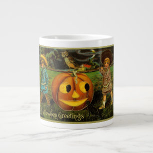 Halloween Jack-o-Lantern Ernteabend von Kindern Jumbo-Tasse