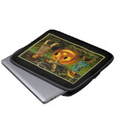 Halloween Jack-o-Lantern Ernteabend von Kindern Laptopschutzhülle (Vorne Knopf)