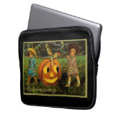 Halloween Jack-o-Lantern Ernteabend von Kindern Laptopschutzhülle (Vorderseite Links)