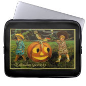 Halloween Jack-o-Lantern Ernteabend von Kindern Laptopschutzhülle (Vorderseite)