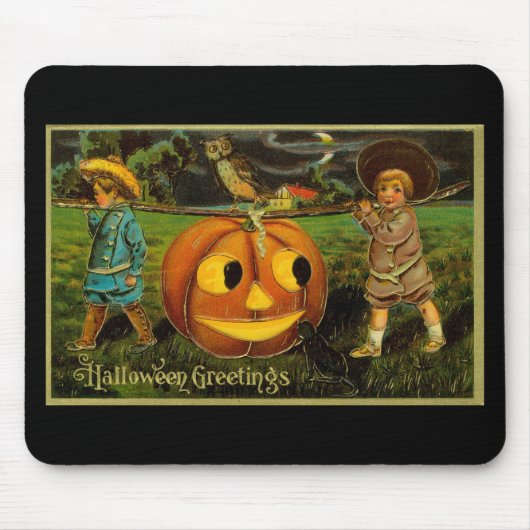 Halloween Jack-o-Lantern Ernteabend von Kindern Mousepad (Vorne)