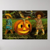 Halloween Jack-o-Lantern Ernteabend von Kindern Poster (Vorne)