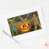 Halloween Jack-o-Lantern Ernteabend von Kindern Rechteckiger Aufkleber (Umschlag)